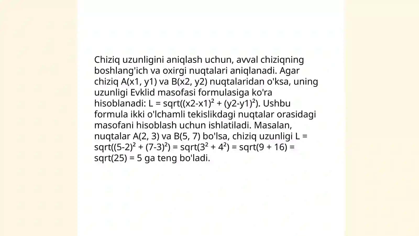 Burchak, chiziq, nisbiy balandliklar aniqligi 4