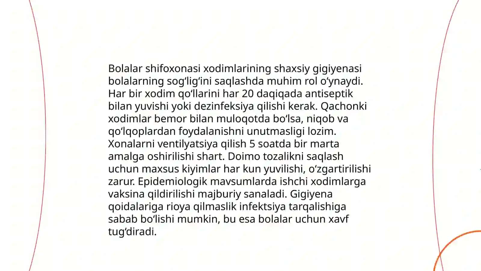 Shifoxonani sanitar-gigienik ishlash tartibi 4