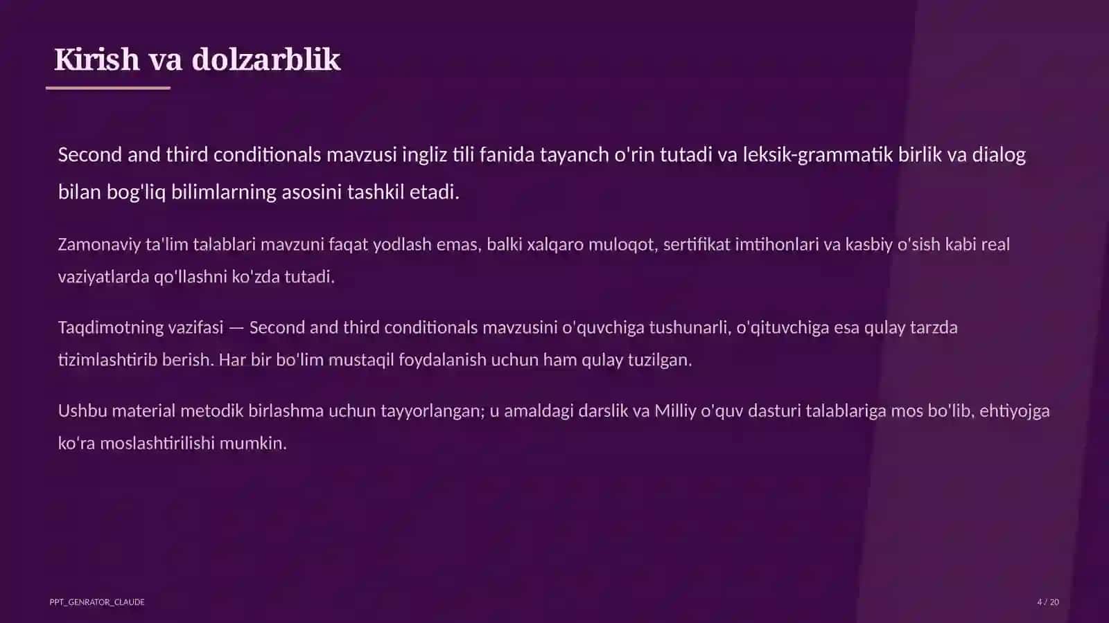 Second and Third Conditionals (10-sinf) 4
