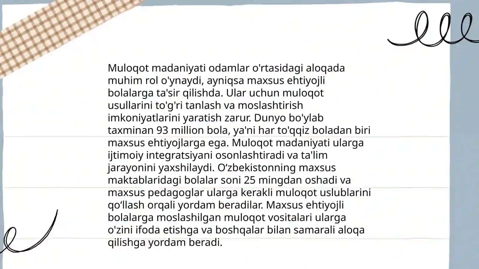 Imkoniyati chaklangan bolalarga ta'lim berishda o'qituvchi muloqot madaniyatining ahamiyati 4