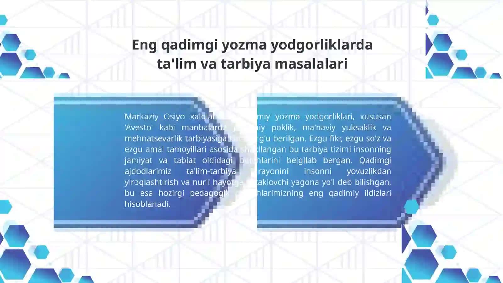Tarbiya jarayoni va qadimgi manbalarda ta'lim-tarbiya masalalari 4