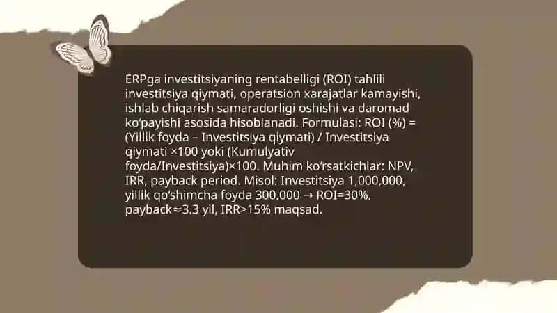 ERP tizimlarining iqtisodiy samaradorligi 4