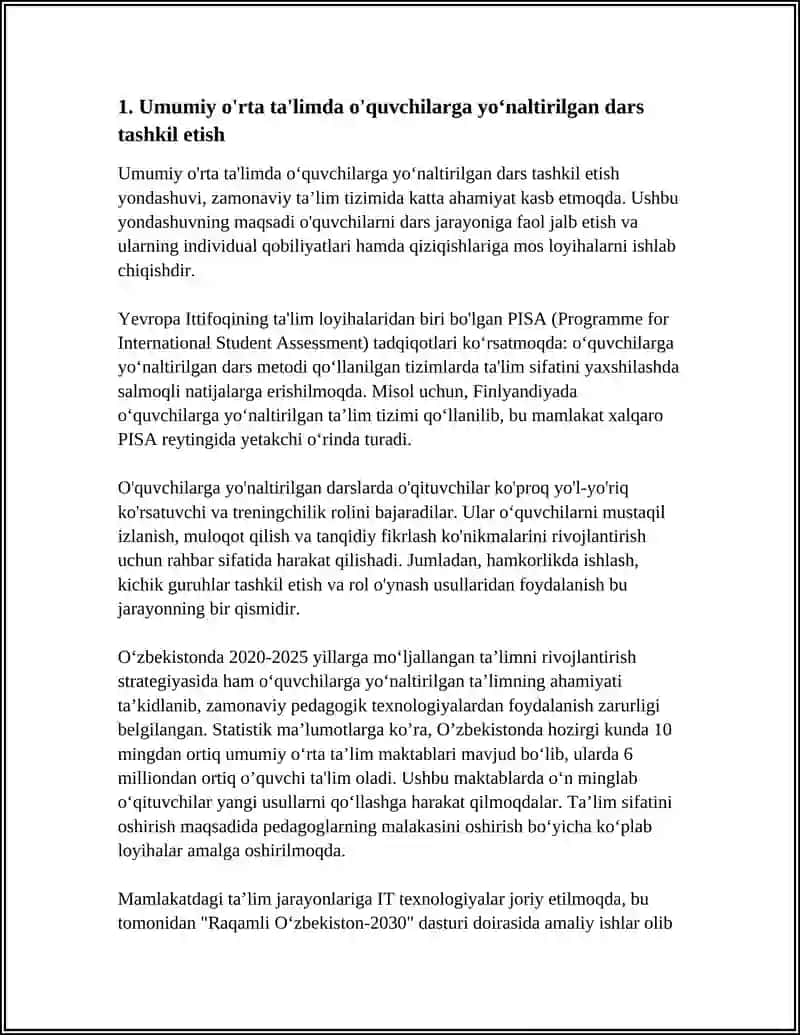 UMUMIY ORTA TALIM MAKTABLARIDA OQITISH JARAYONLARINI TASHKIL ETISHGA DOIR ZAMO-NAVIY YONDASHUVLAR 4