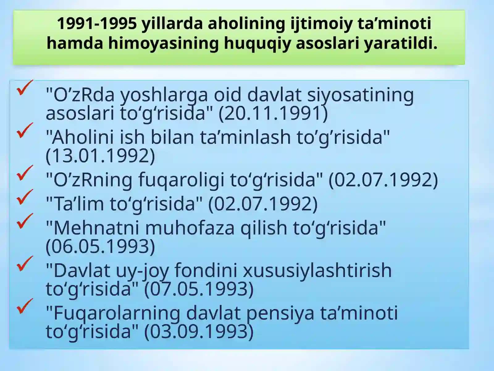 IJTIMOIY SOHADA DAVLAT SIYOSATINING TAKOMILLASHIB BORISHI VA AHOLI FAROVONLIGINI OSHIRISH TADBIRLARI. 4
