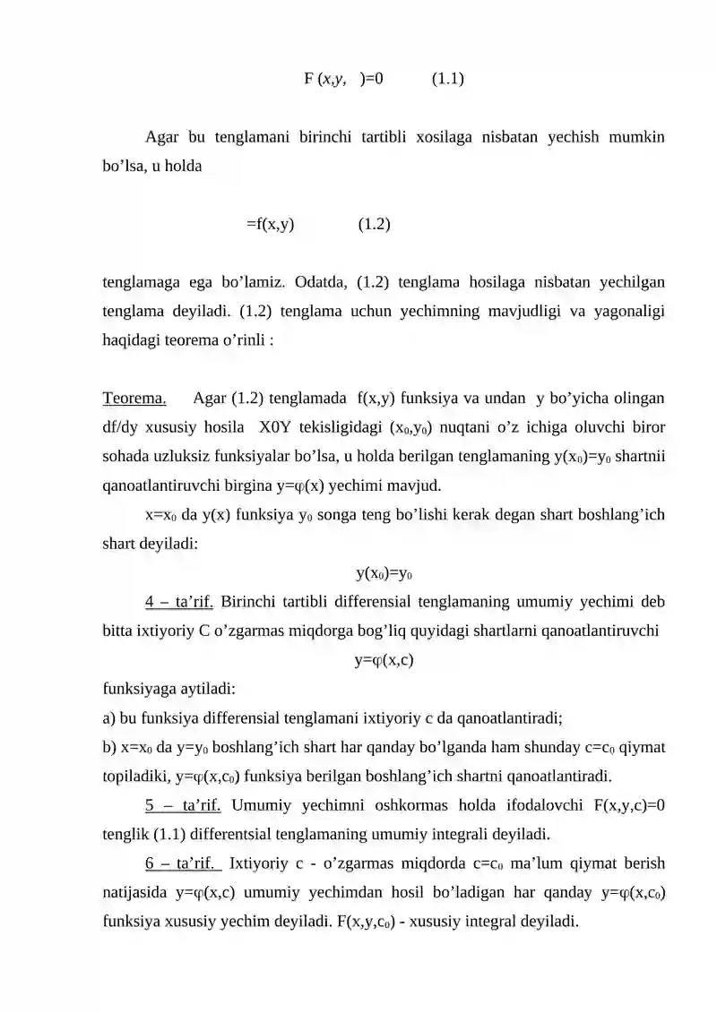 Tutash muhitning harakat differensial tenglamalar 4