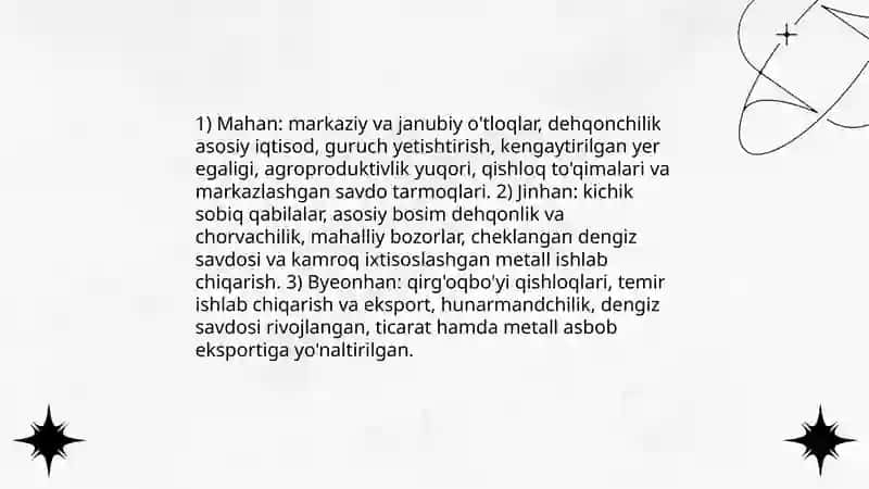 Samhan konfederatsiyalari va ularning iqtisodiy hayoti 4