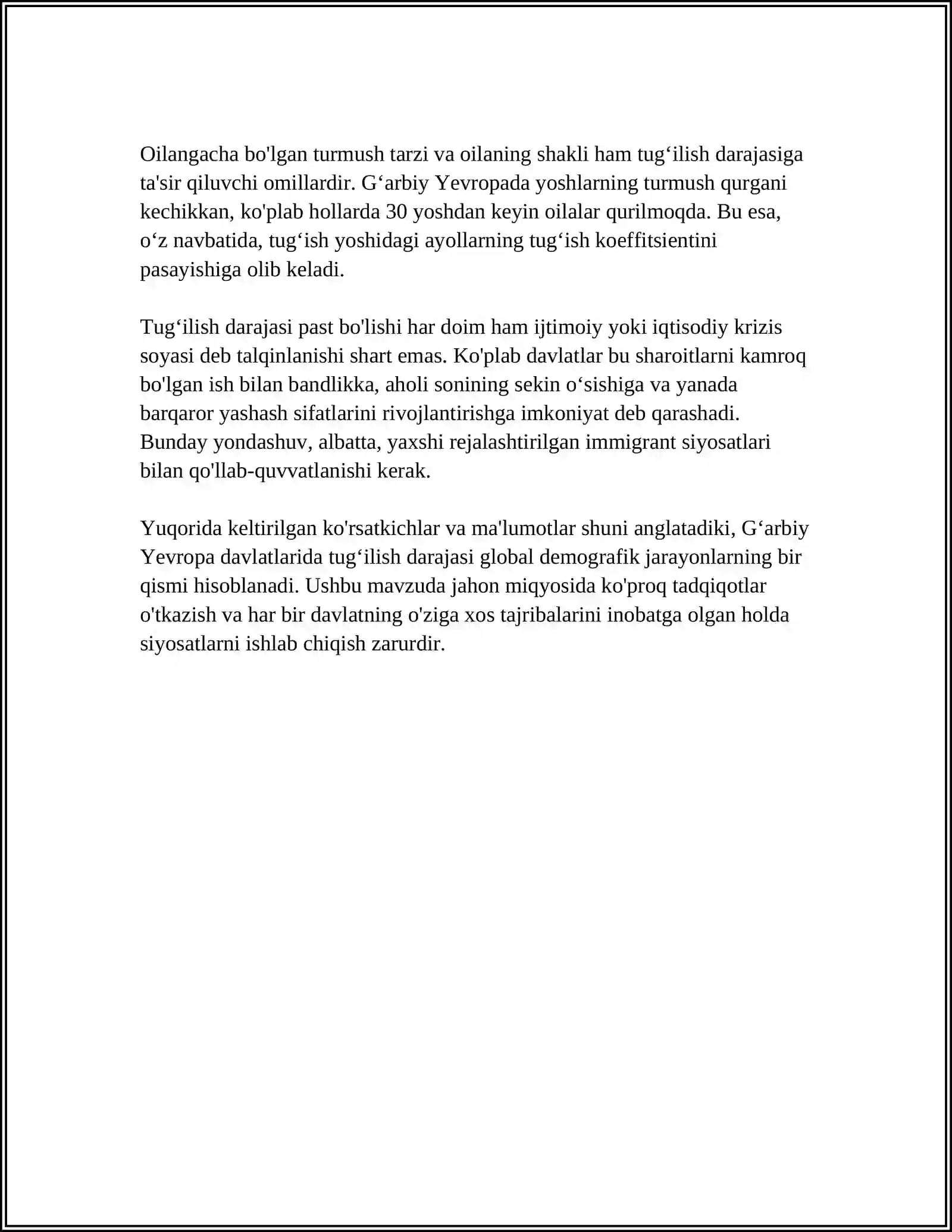 GʻARBIY YEVROPA DAVLATLARI AHOLISINING DEMOGRAFIK VAZIYATI 4