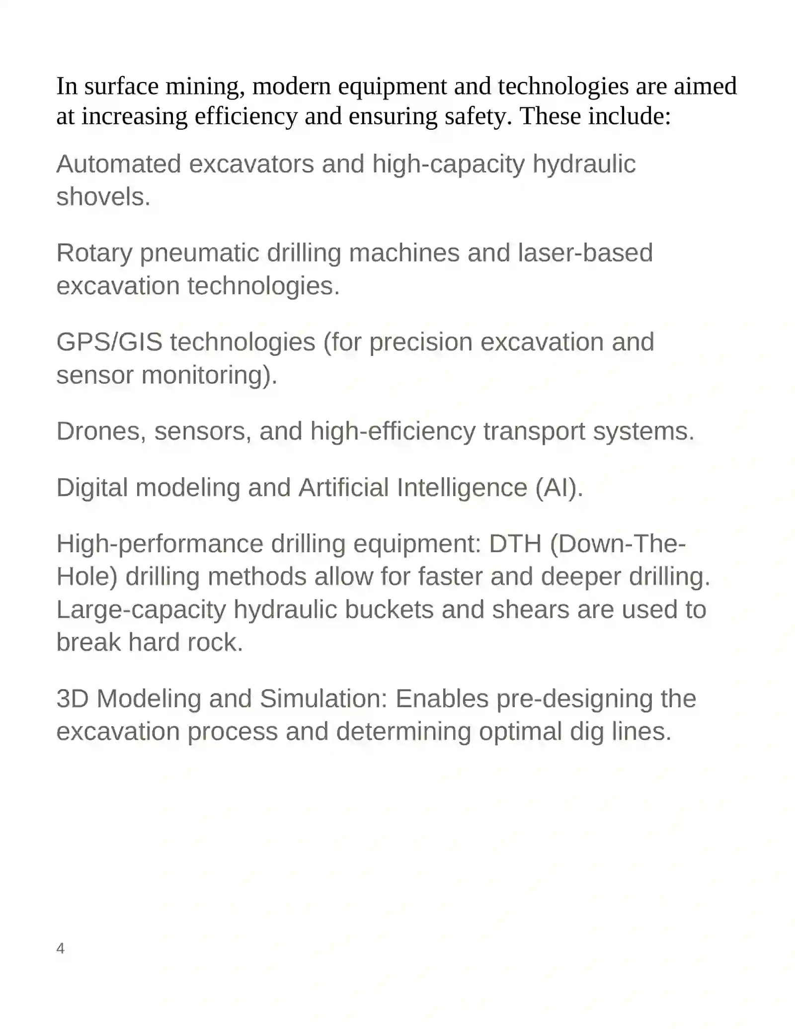 Surface Mining Technologies 4
