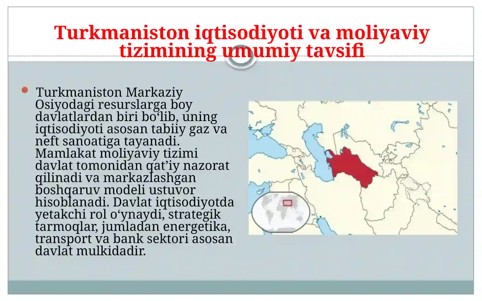 Turkmaniston moliyaviy holati 4