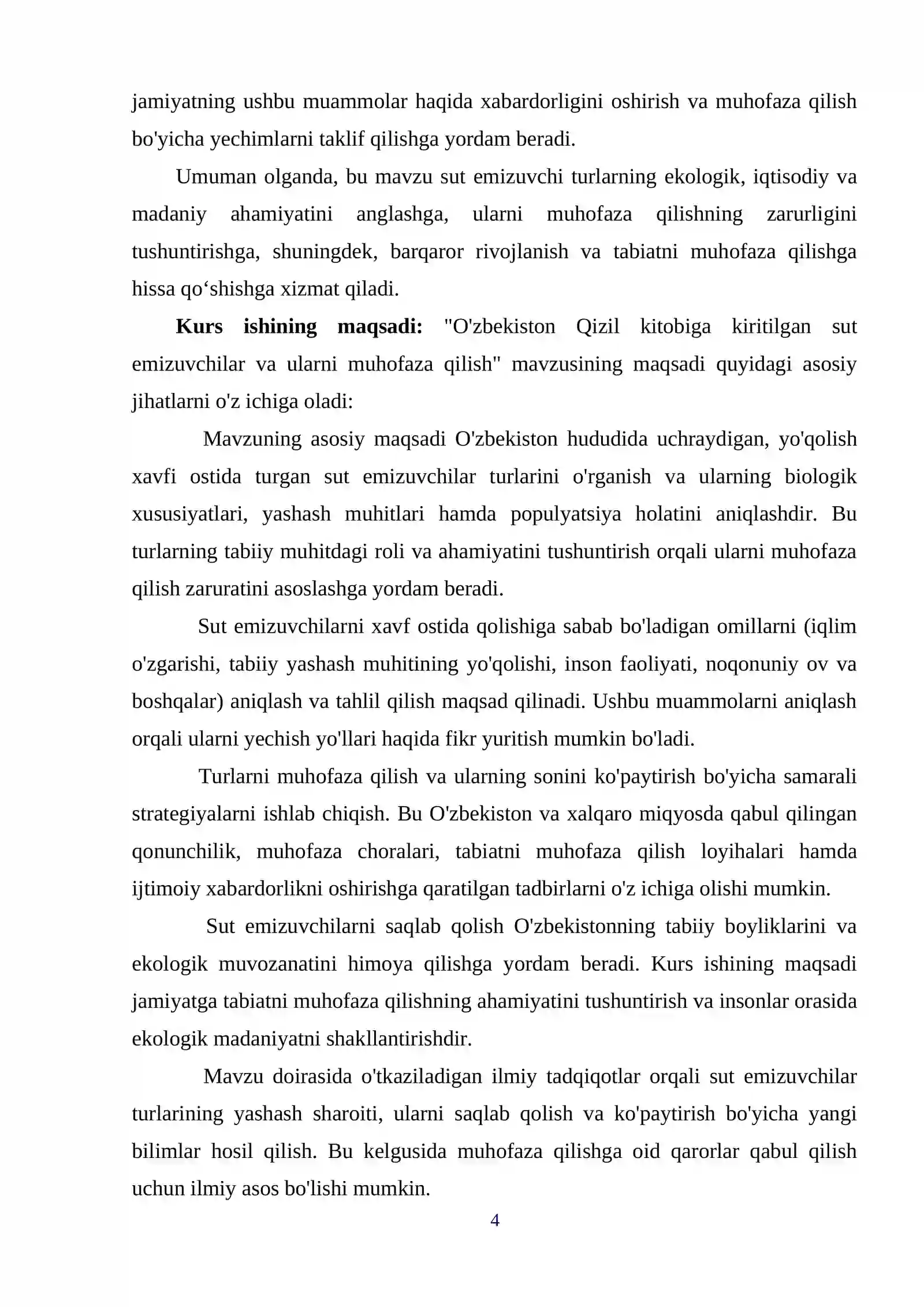 Sut emizuvchilarni muhofaza qilish mavzusi 4