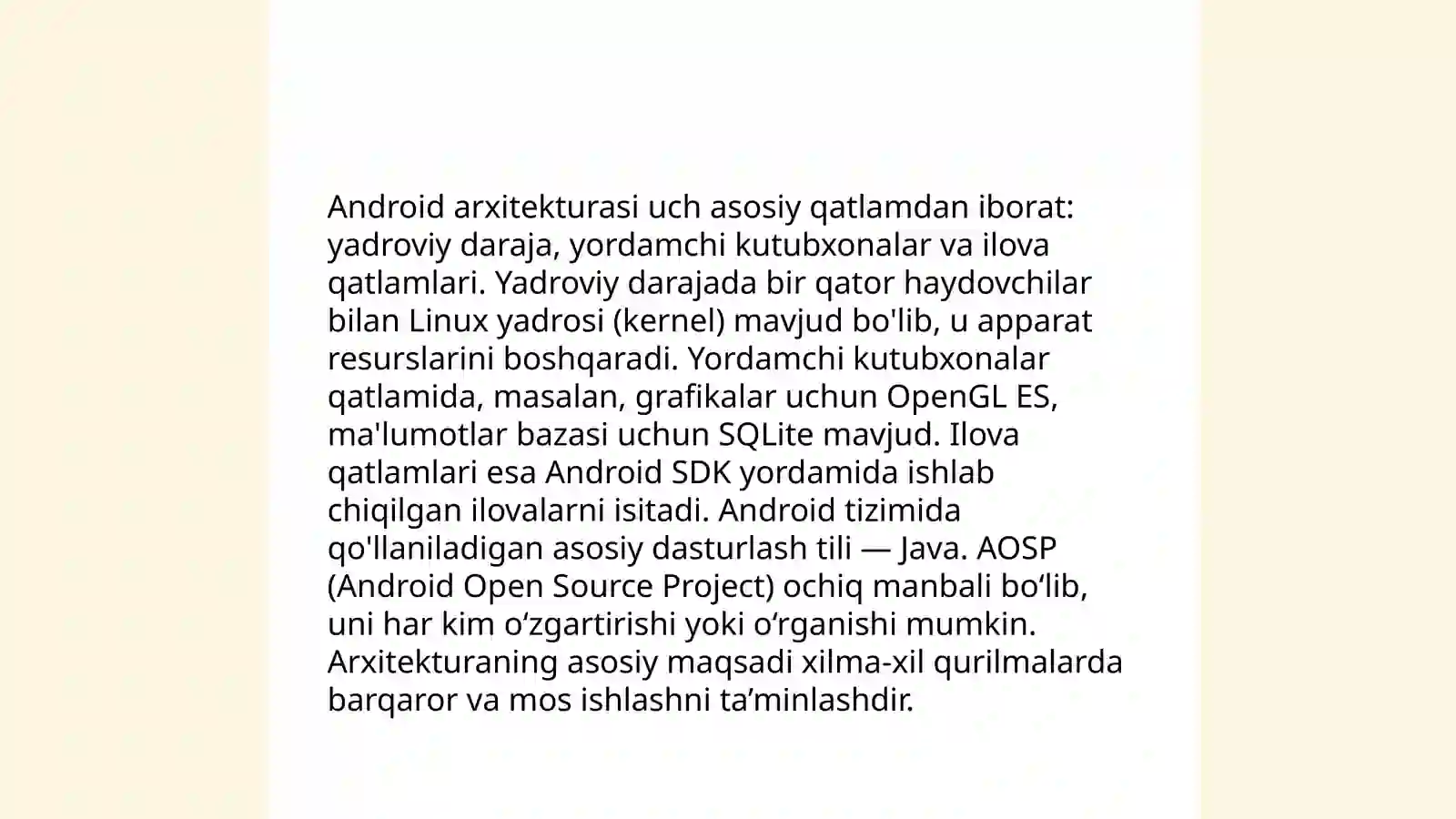 Android operatsion tizimi 4