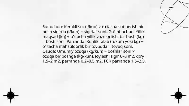 Fermalarni hisoblash usullari 4