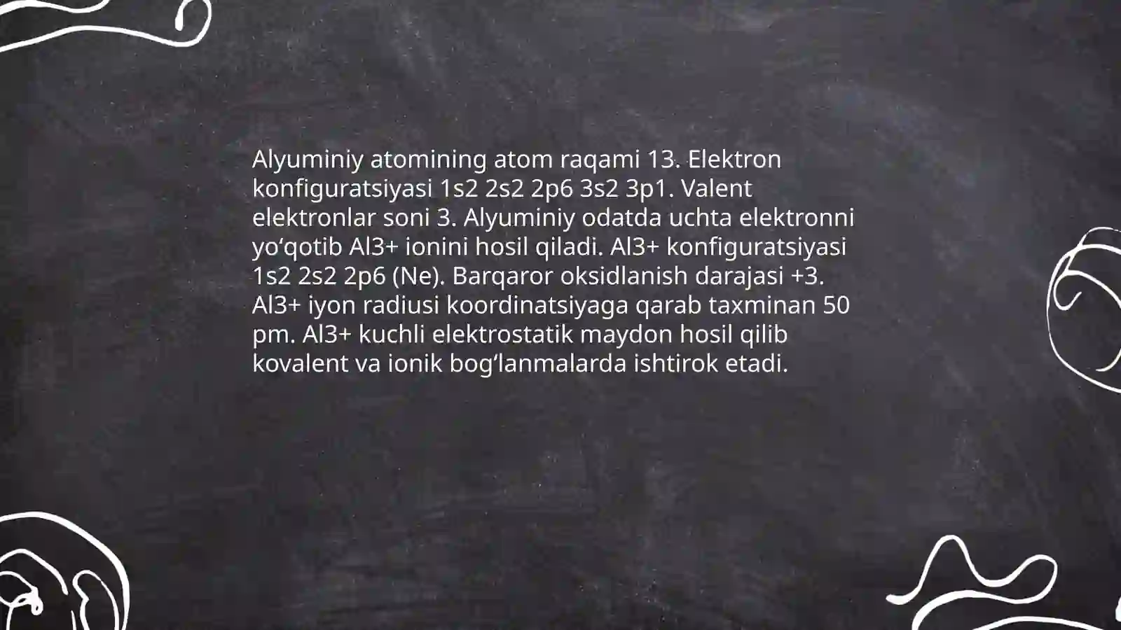 Alyuminiy xossalari. Birikmalari 4