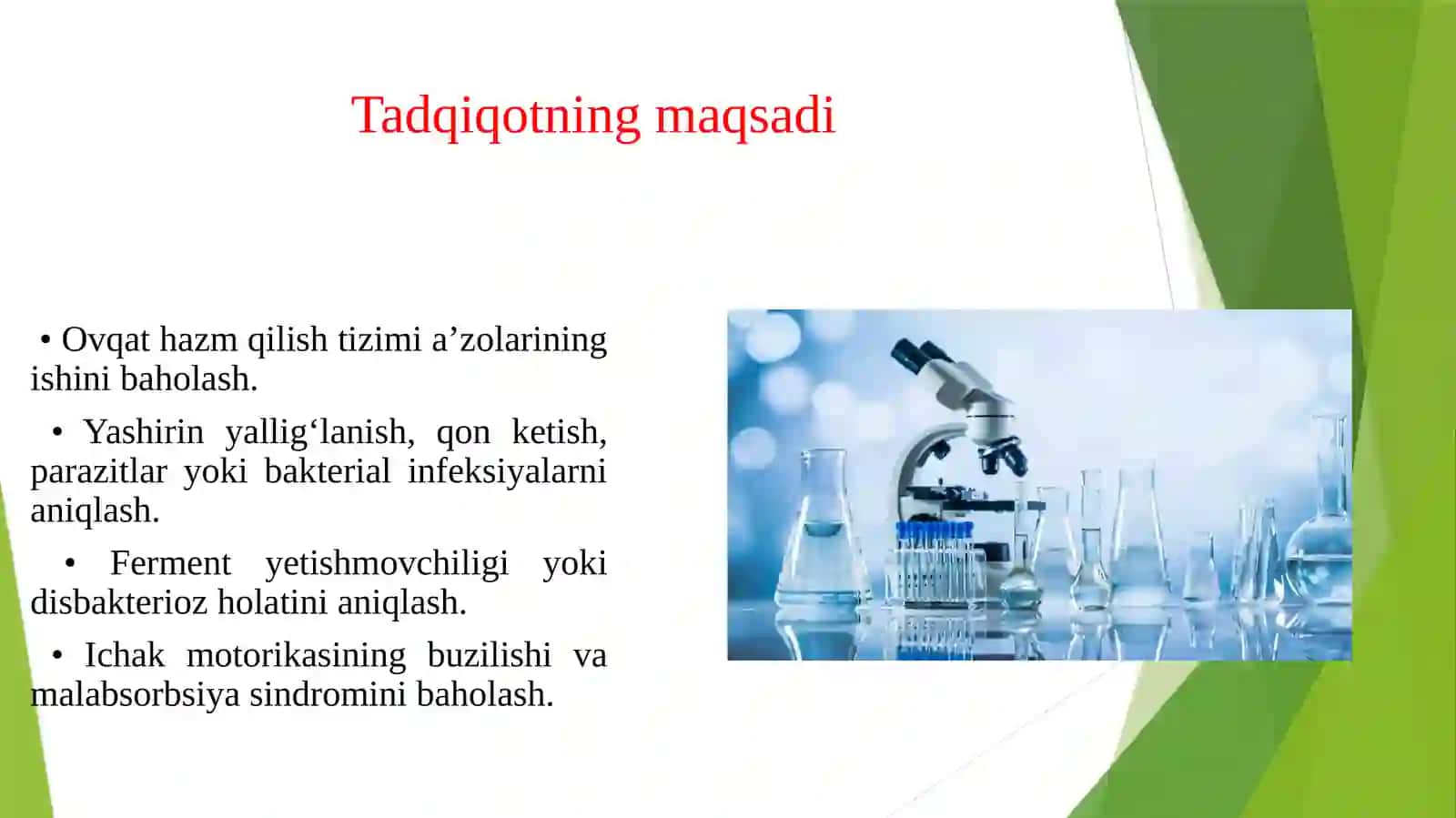 UMUMIY NAJAS TAHLILINING KO'RSATKICHLARI, ULARNI O'RGANISH USULLARI VA KLINIK DIAGNOSTIK AHAMIYATI 4