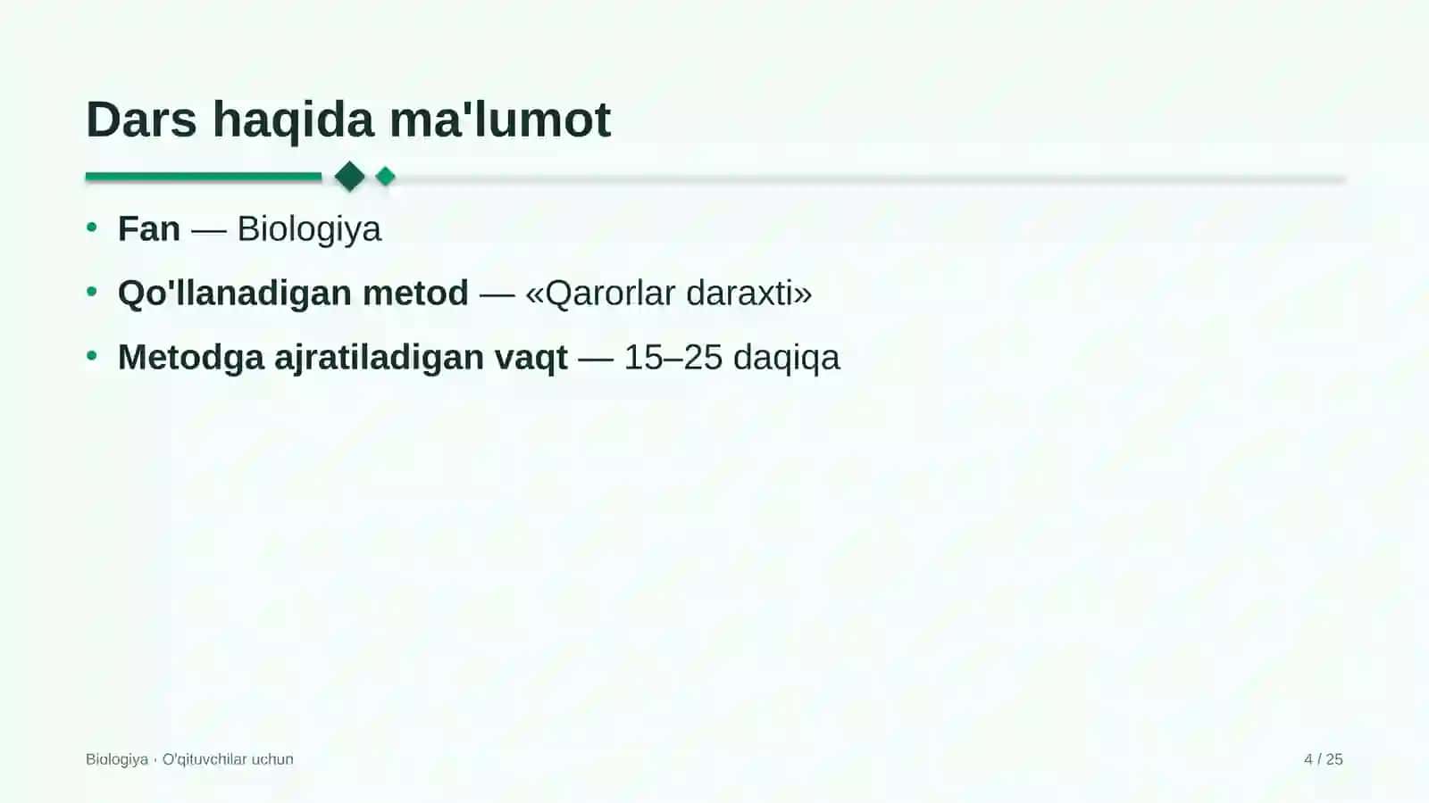 biologiya darslarida qarorlar daraxti metodidan foydalanish 5111 4