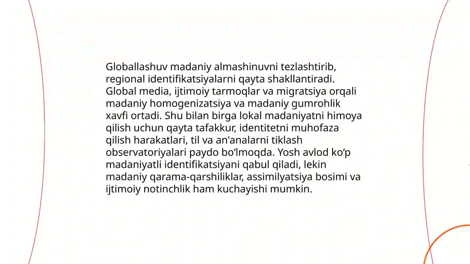 Globallashuv, globalizm va barqaror rivojlanishning ustuvor yo’nalishlari 4