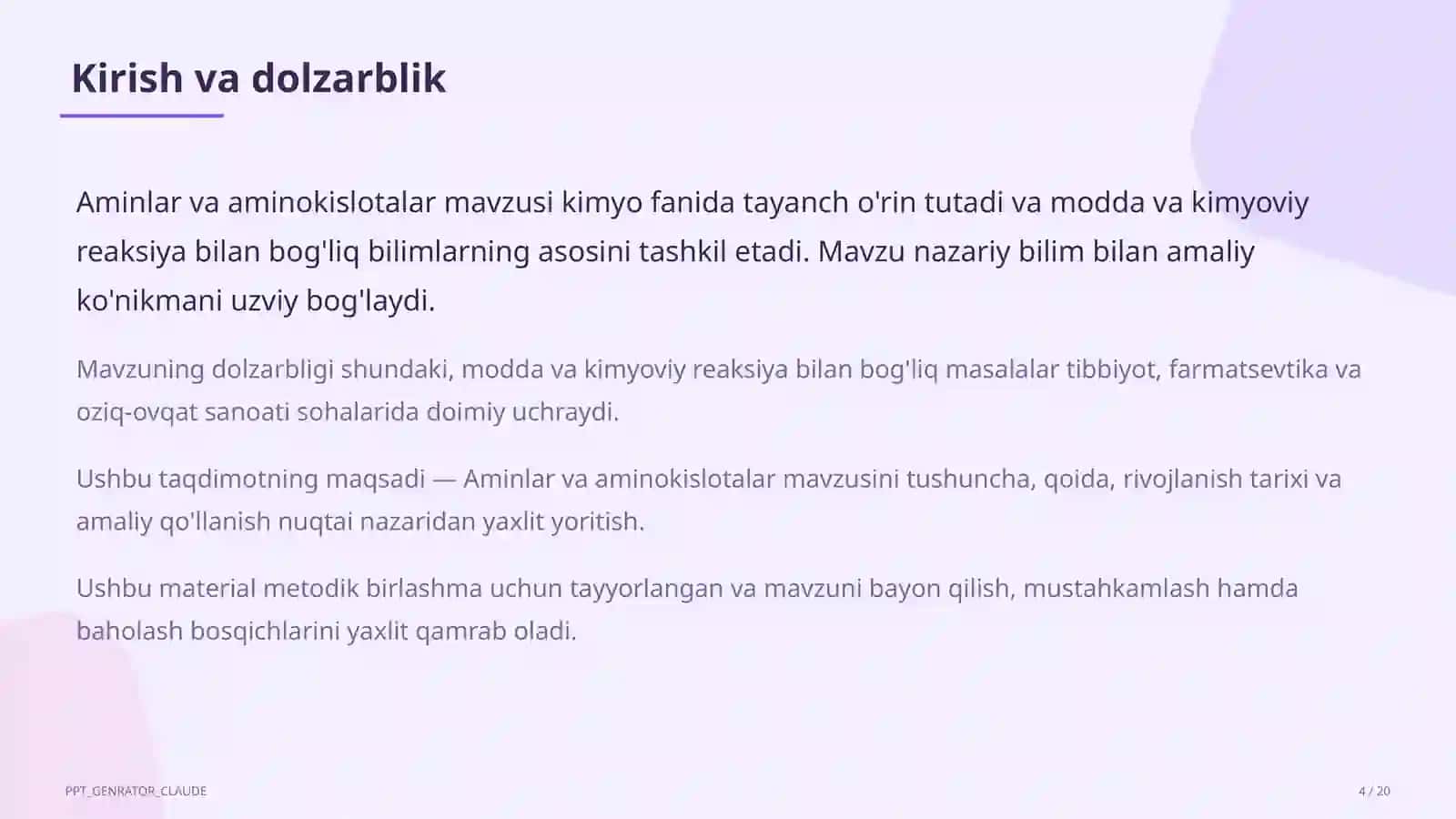 Aminlar va aminokislotalar (11-sinf) 4