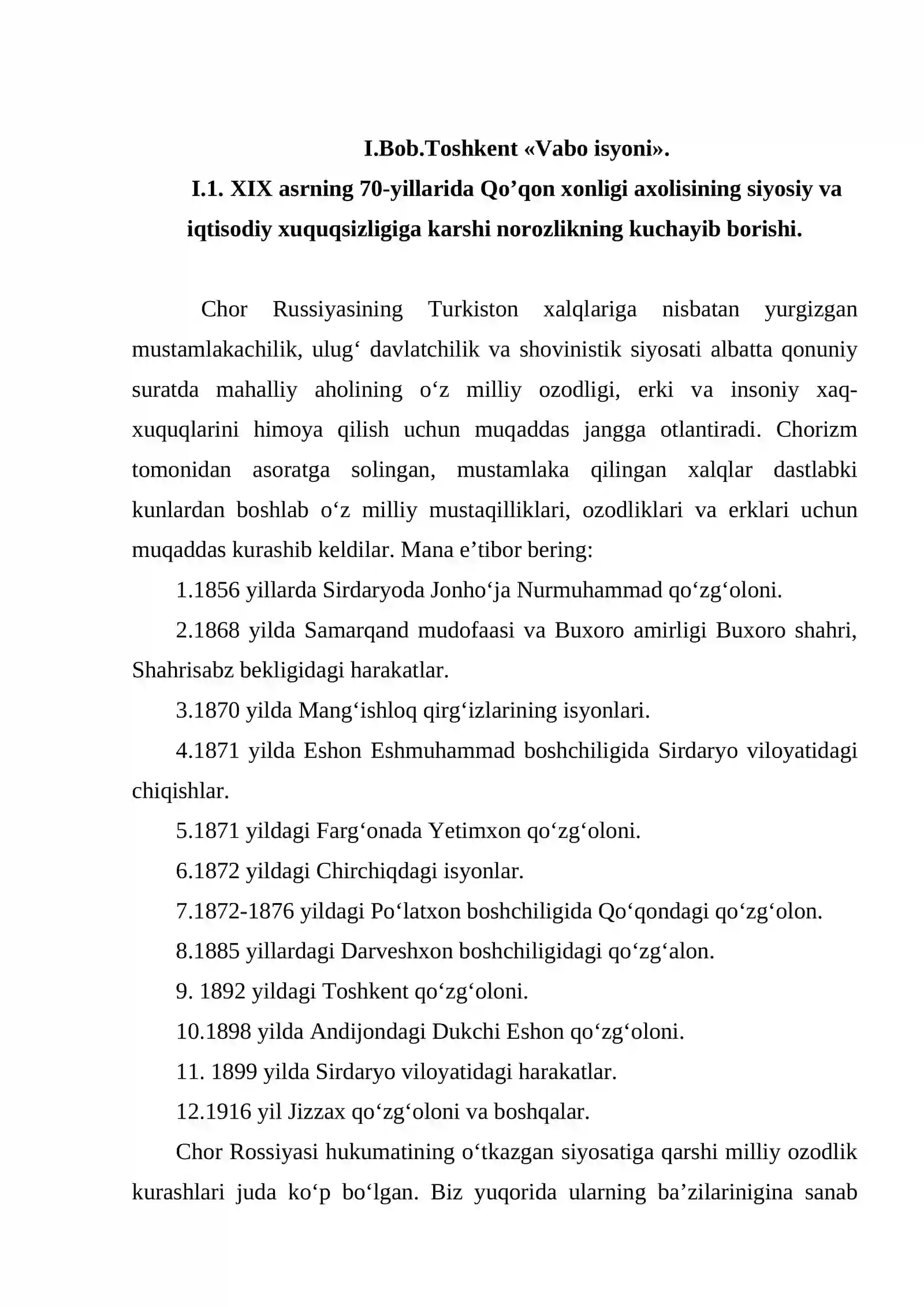 Toshkent «Vabo isyoni» 4