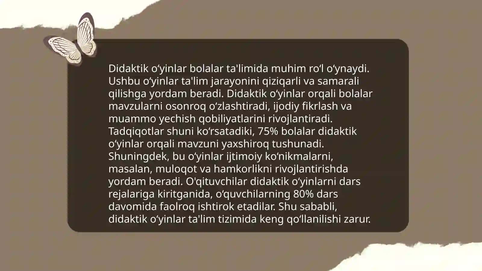 Bolalar uchun qiziqarli metodlar tahlili 4