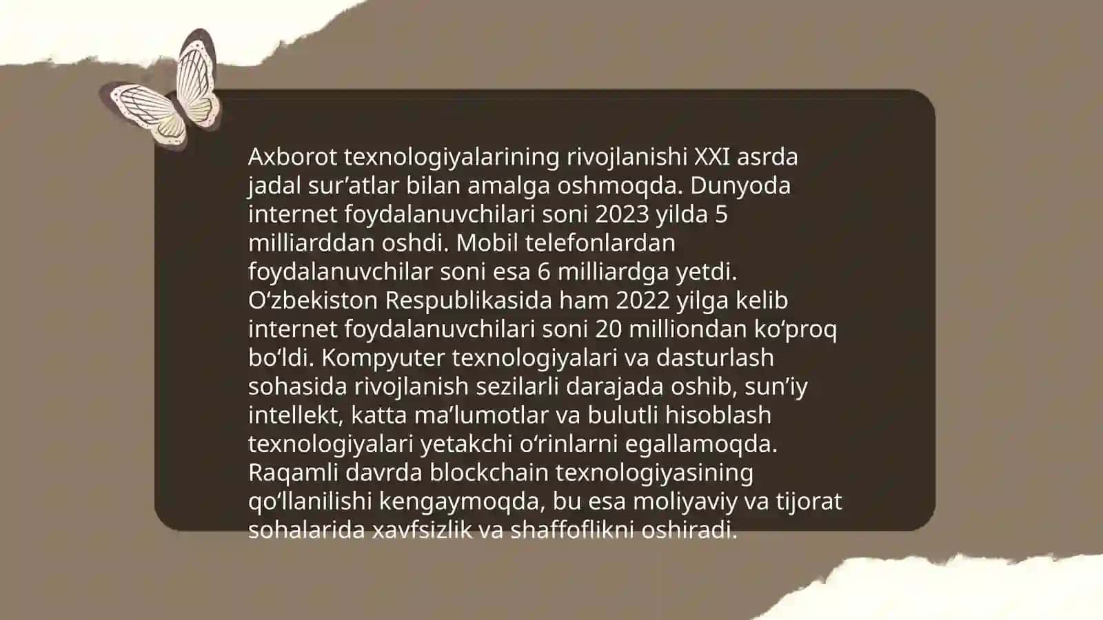 Axborotlashgan jamiyat va uning rivojlanish istiqbollari 4