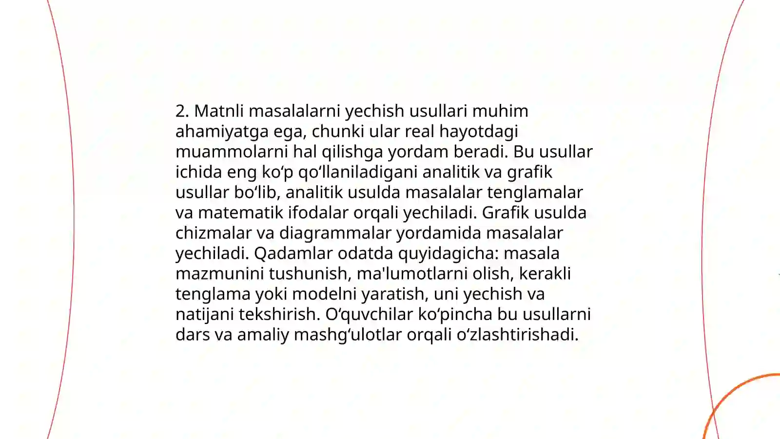 Matnli masalalar yechish 4