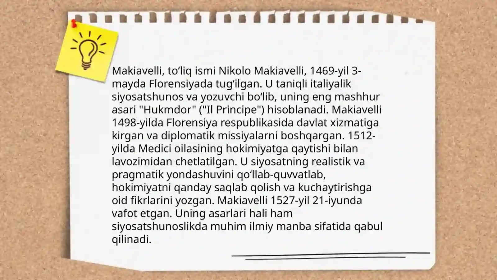 Makiavellining "Xukmdor" asari taqdimoti 4