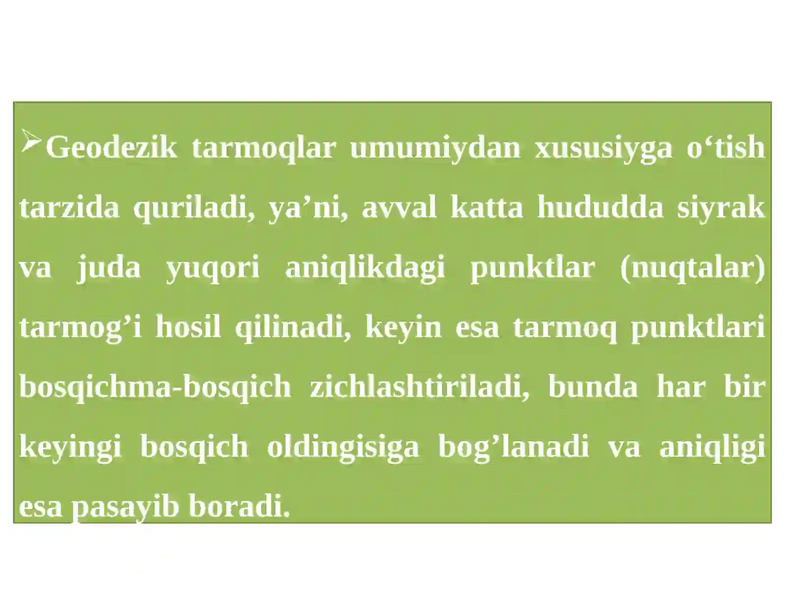 Davlat geodeziya tarmoq'i 4