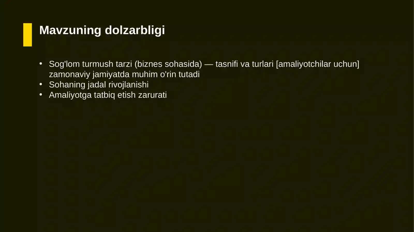 Sog'lom turmush tarzi (biznes sohasida) — tasnifi va turlari [amaliyotchilar uchun] 4