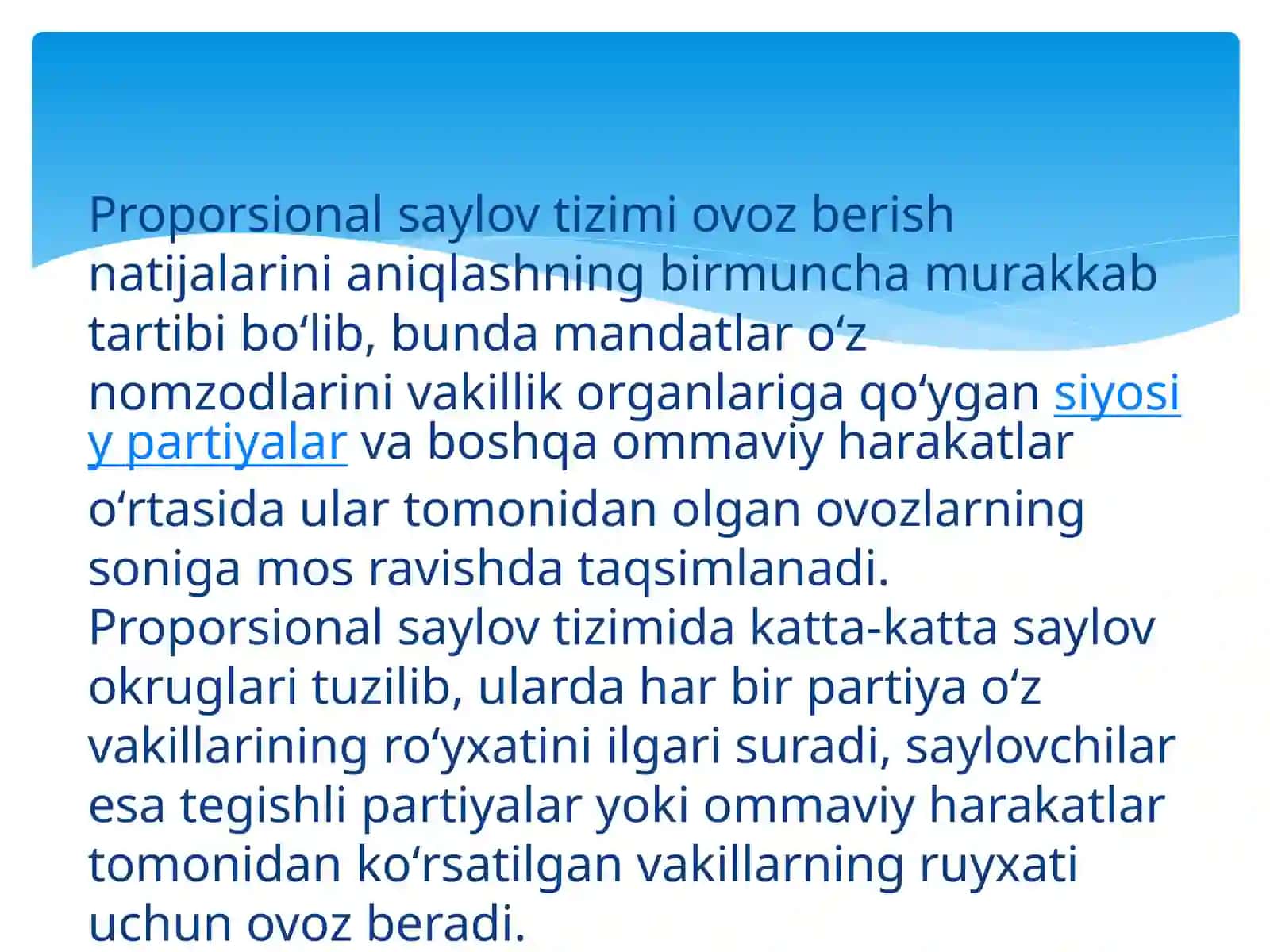 O’zbekiston Respublikasida erk in saylovlarni amalga oshirish prinsiplari 4