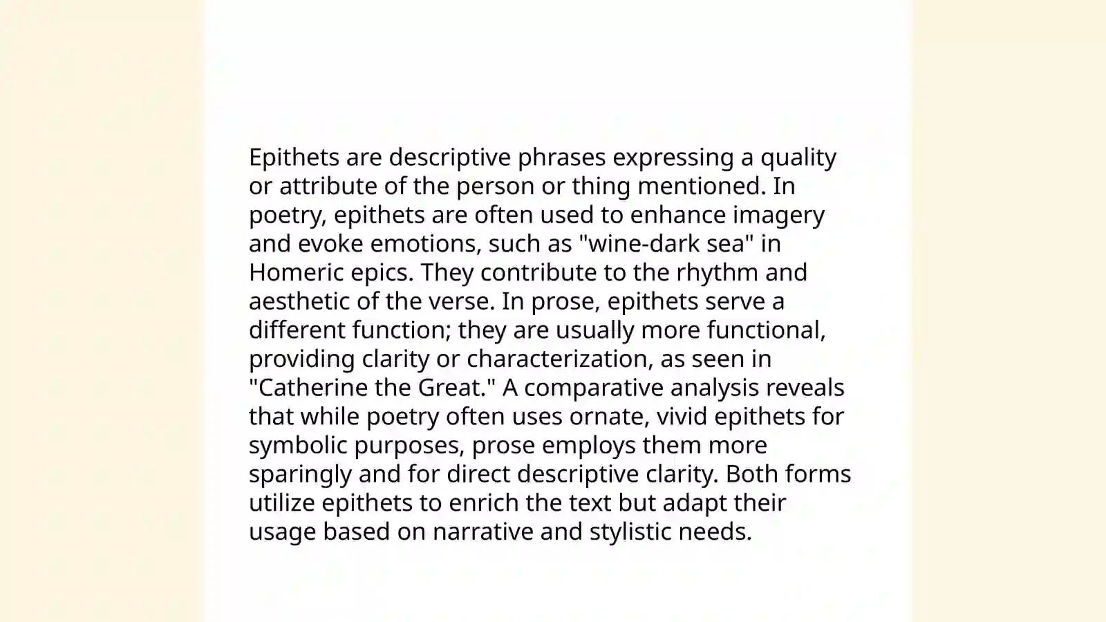 Comparative study of epithet 4
