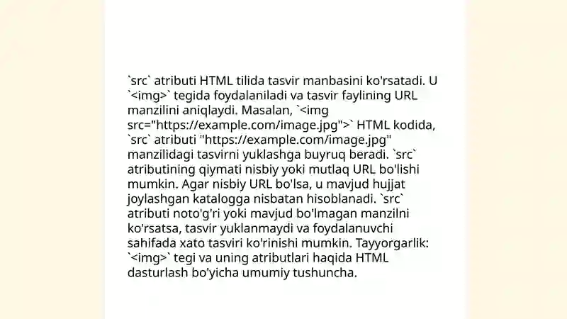 HTML tilida rasmlar hosil qilish teglari 4