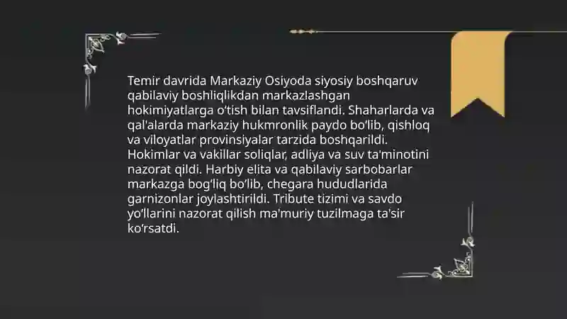 Temir davrida Markaziy Osiyo 4