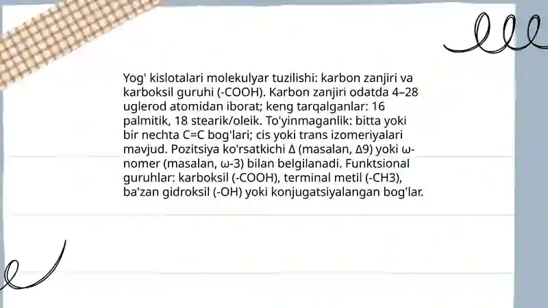 Lipidlarning tuzulishi 4
