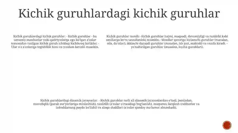 Kichik Guruhlar Psixologiyasi 4