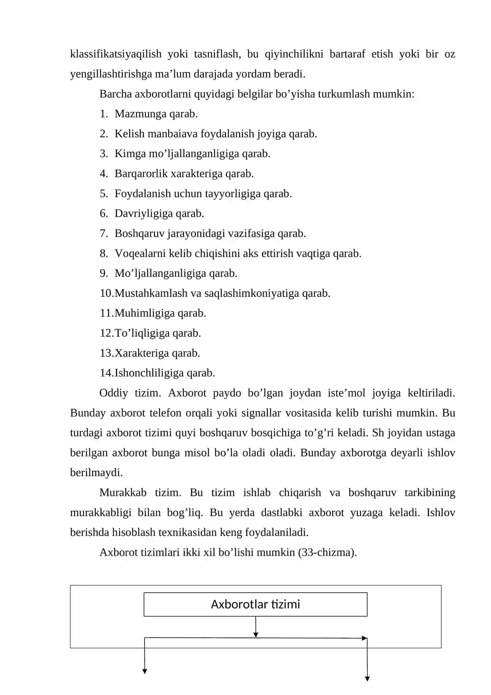 Axborot tizimi va uni boshqaruvdagi zarurati 4