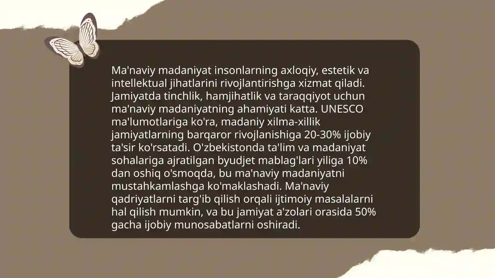 Maʼnaviy madaniyat tushunchasi. Axloqiy immunitet. Estetik immunitet 4