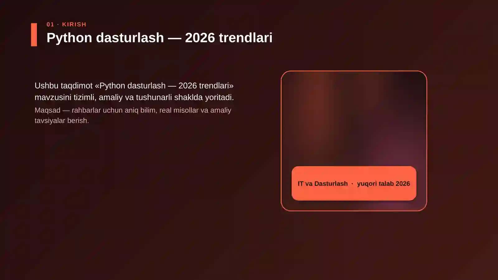 Python dasturlash — 2026 trendlari 4