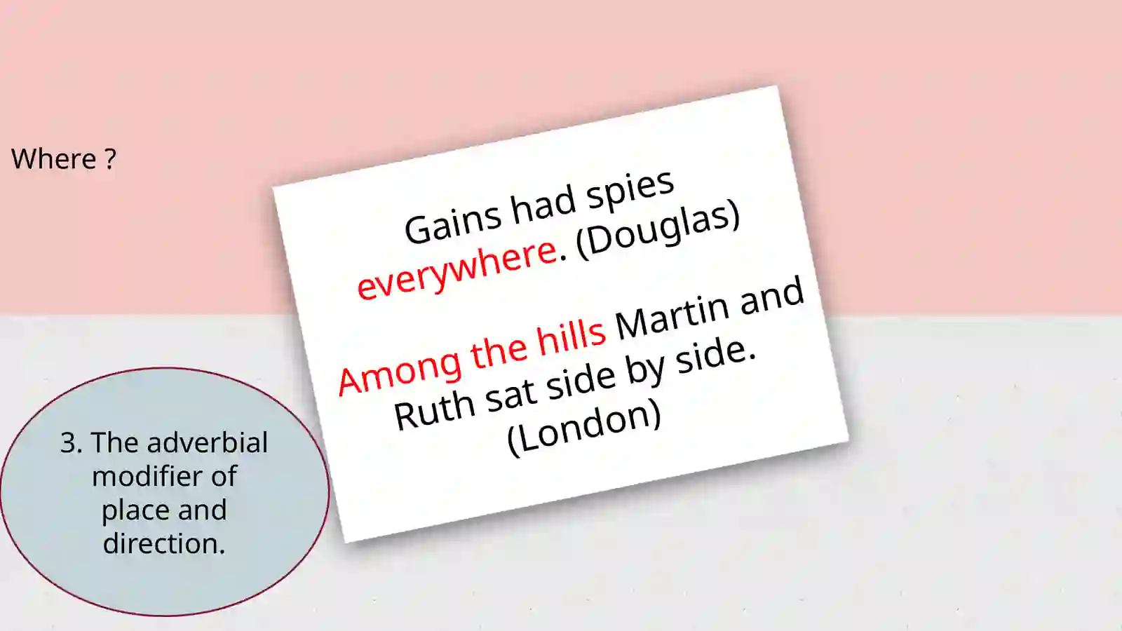 Adverbial modifier and its types 4