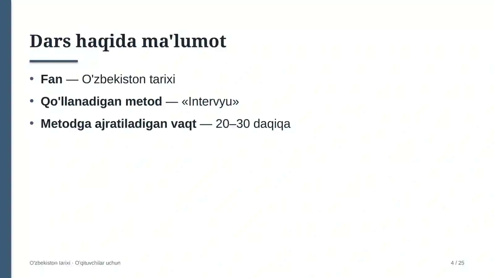 o'zbekiston tarixi darslarida intervyu metodidan foydalanish 5959 4