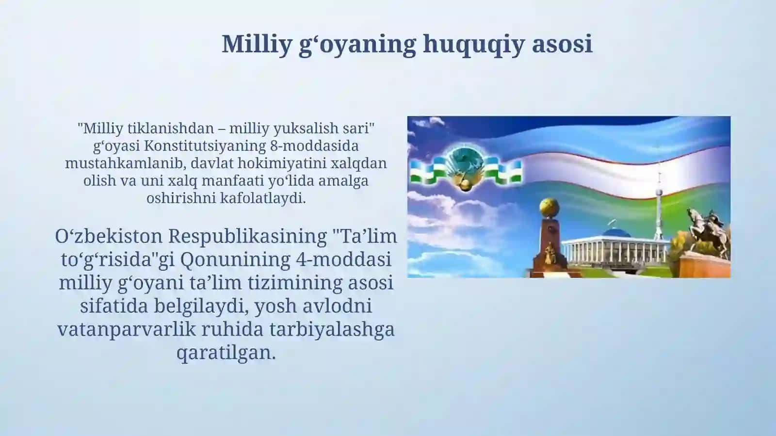 Oʻzbekistonda milliy qadriyatlar va tarixni tiklash borasidagi islohotlar mazmuni 4