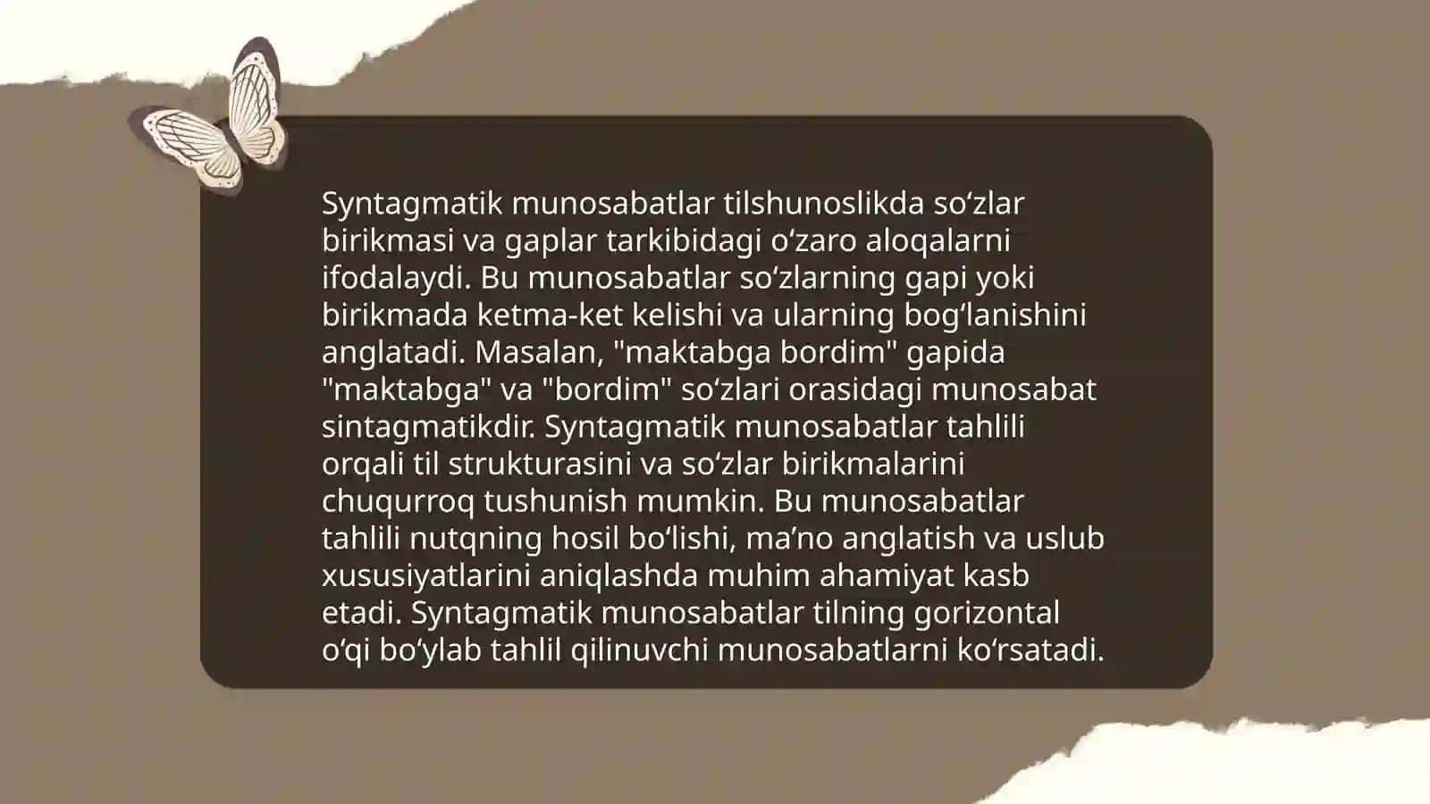 Paradigmatika va sintagmatika 4