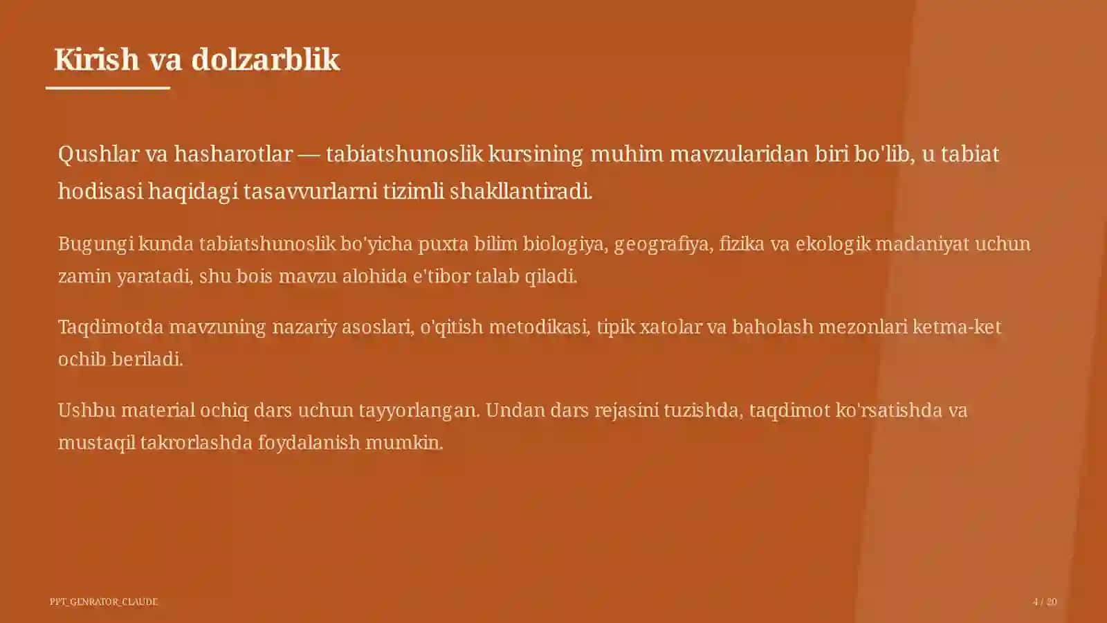 Qushlar va hasharotlar (2-sinf) 4