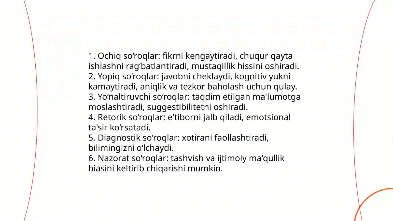 So‘roq tushunchasi va ko‘rsatuvlarning psixologik asoslari 4