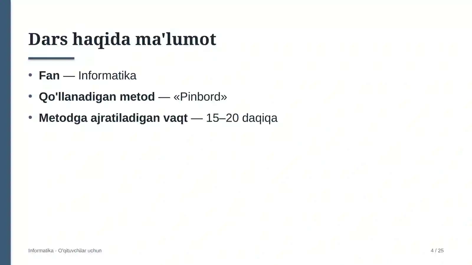 informatika darslarida pinbord metodidan foydalanish 1393 4
