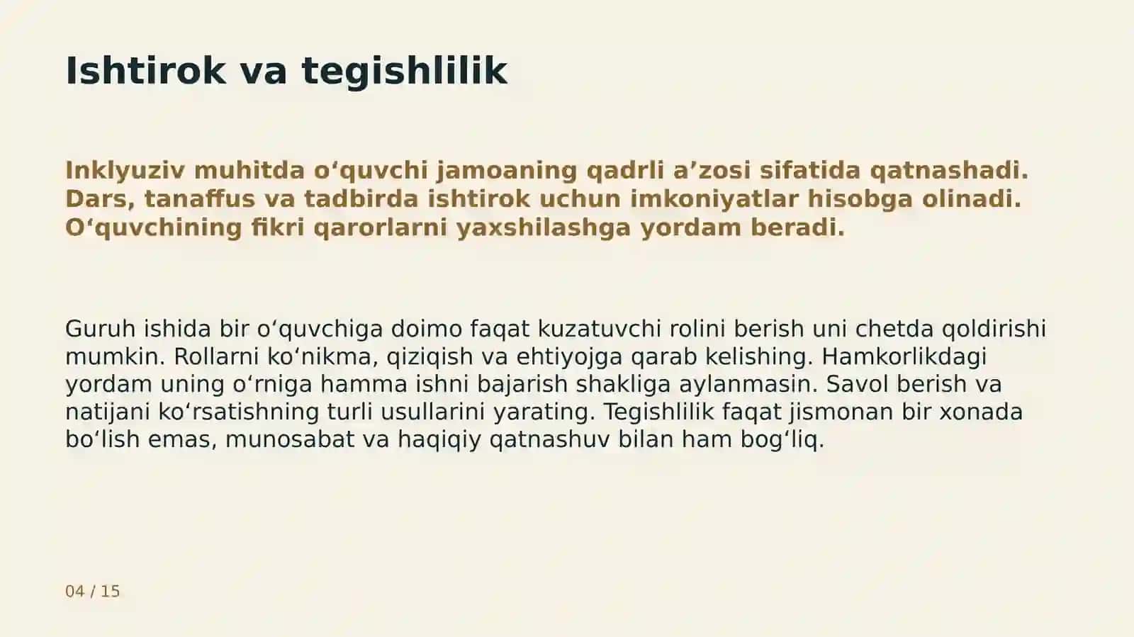 Inklyuziv ta’lim va teng imkoniyatlar 4