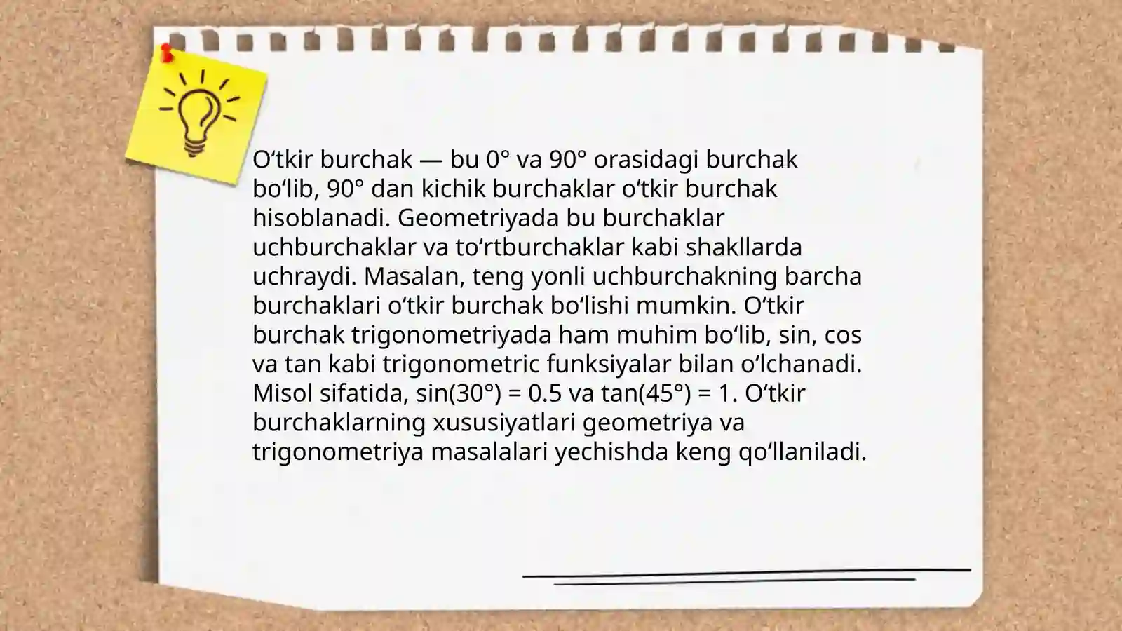 Burchak turlari,burchaklarni oʻlchash 4