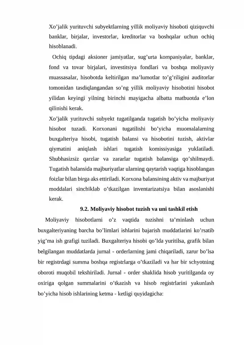 Moliyaviy hisobot (Financial Report) 4