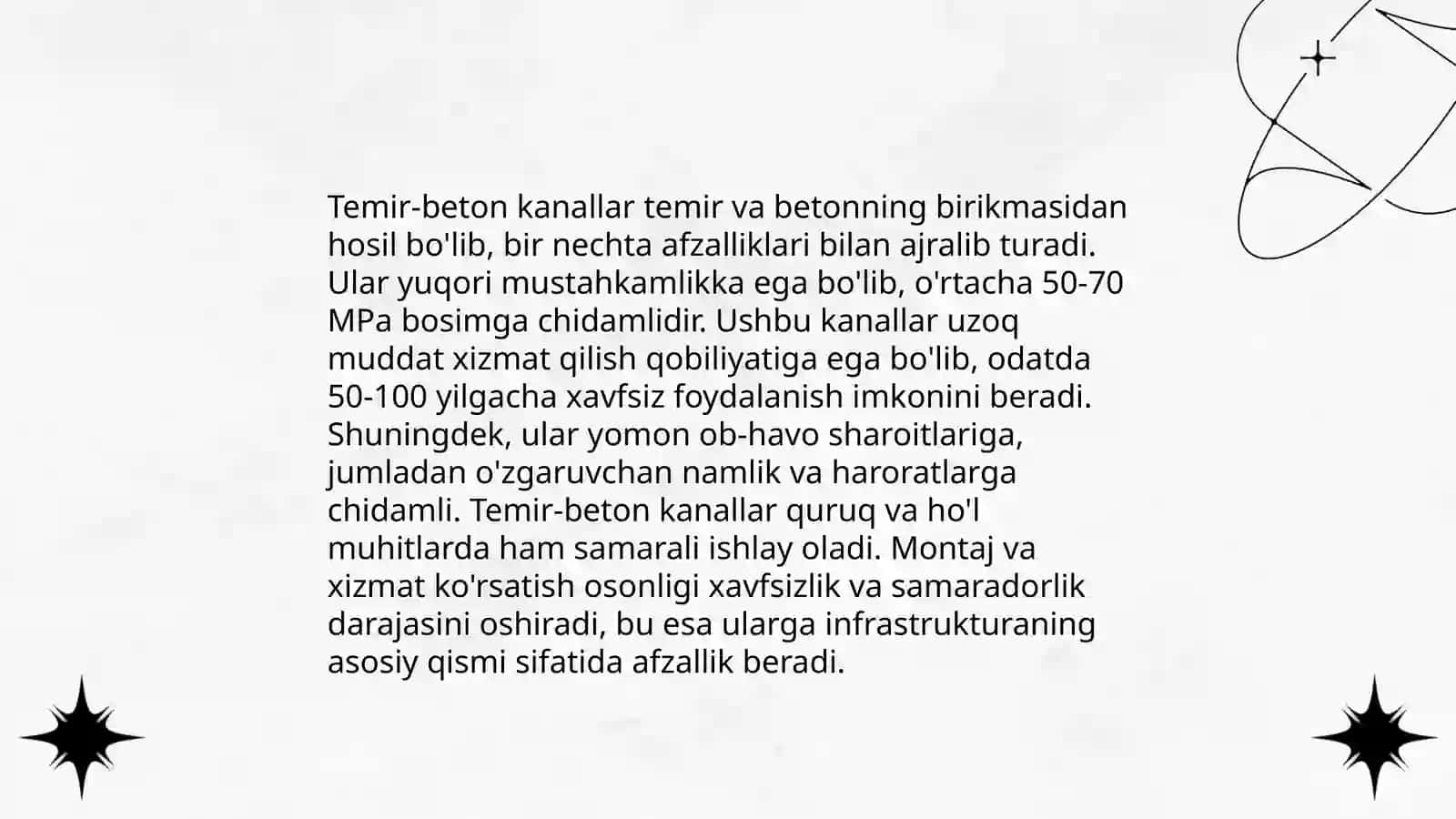 Temir-beton navni kanallar, ularning konstruksiyasi va hisoblash asoslari 4