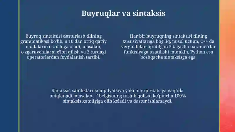 Algoritm va buyruqlar 4