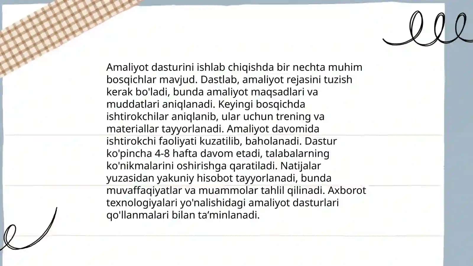 Oʻquv va malakaviy pedagogik amaliyotni tashkil etish va oʻtkazish texnologiyasi 4